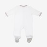 'Haut comme trois pommes' plain white fleece baby pajamas