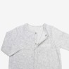 Pyjama naissance en velours gris chiné à ouverture devant mini nous