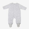 Pyjama bébé gris chiné uni en velours