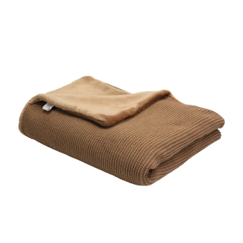 Couverture bébé - tricot et flanelle