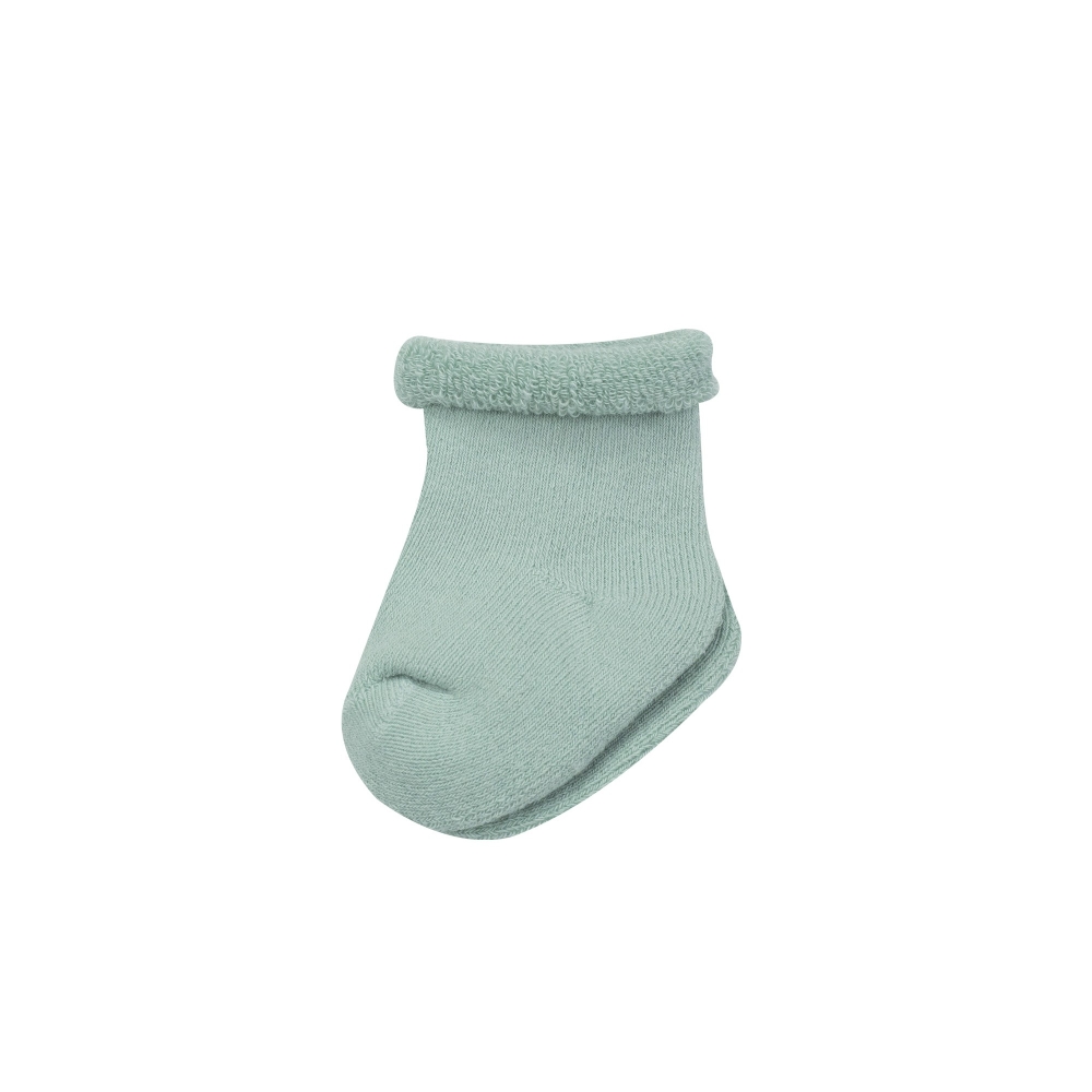 Zoom sur la paire de chaussette sauge