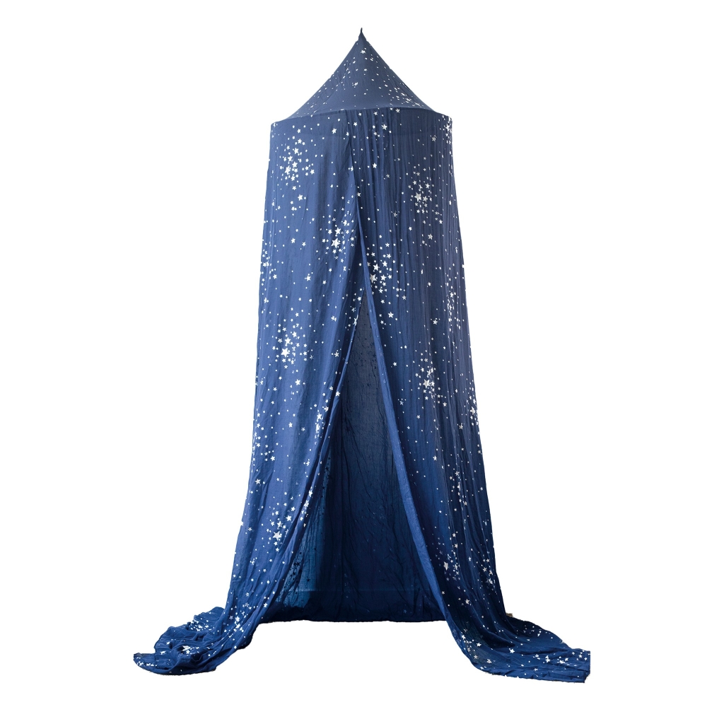 donkerblauw hemelbed met sterren