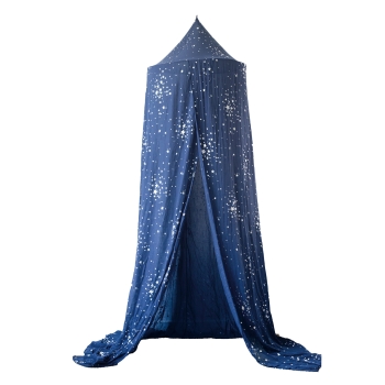 donkerblauw hemelbed met sterren