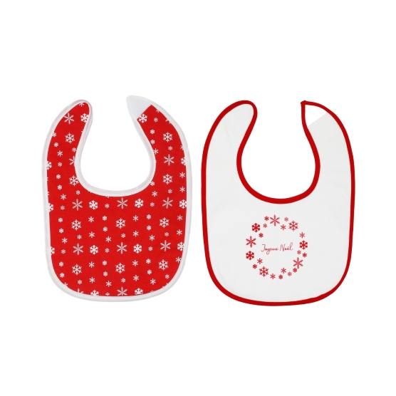 Set of 2 bibs for newborns - Christmas Trois Kilos Sept - 1