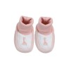 Pink bootie with pink Sophie the Giraffe embroidery