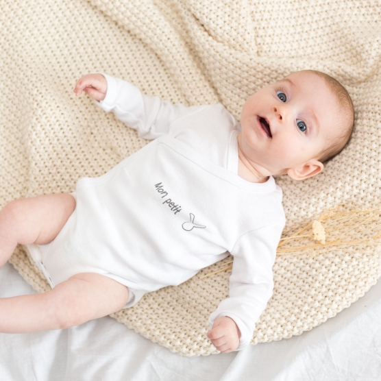 set of 2 soft baby bodysuits