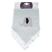 Set of 2 elephant bandana bibs