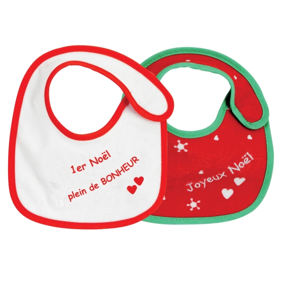 Set van 2 slabbetjes geboorte Kerstmis