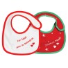Set van 2 slabbetjes geboorte Kerstmis