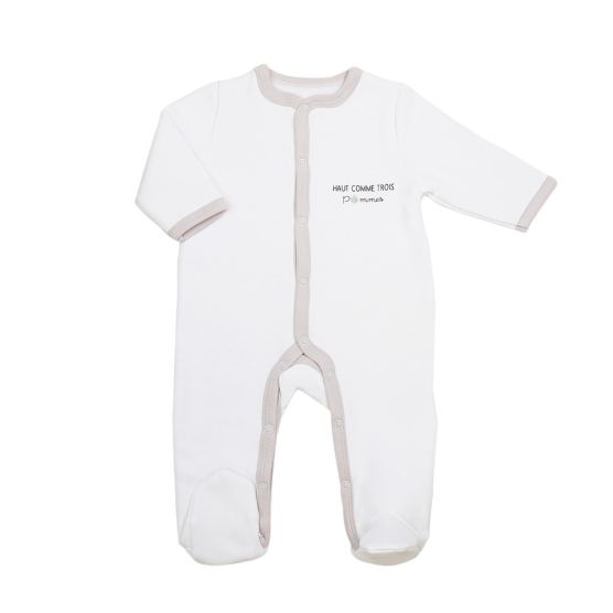 Baby fleece pyjama - Zo groot als drie appels