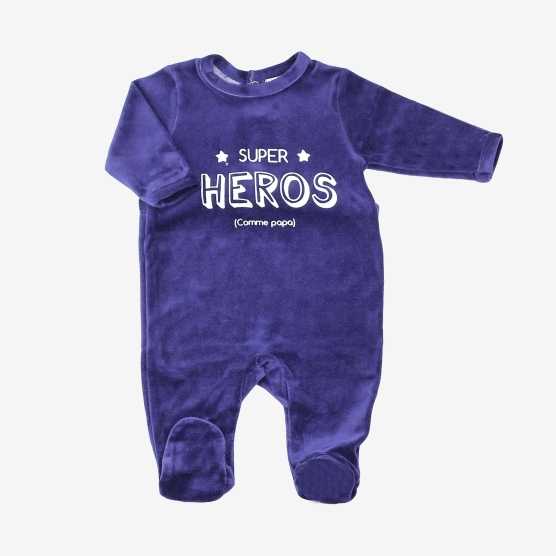 Pijama azul superhéroe