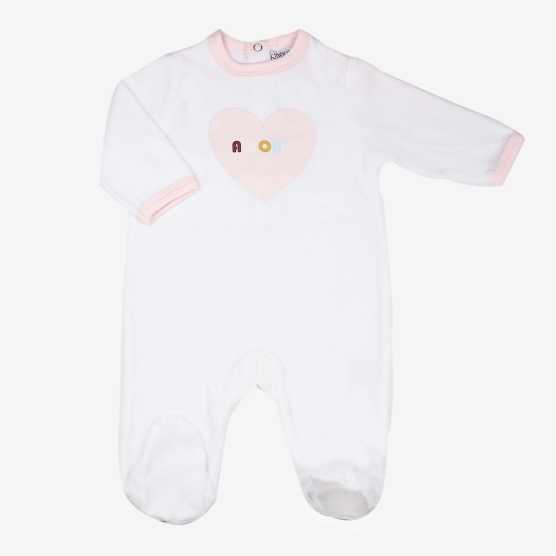 Pyjama bébé avec coeur et message
