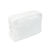 Witte fluwelen baby toilettas met ritssluiting