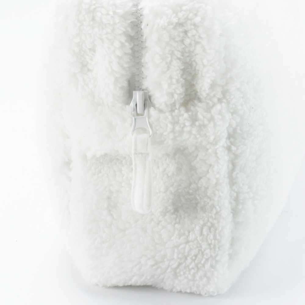 Sherpa-Materialzoom weiße Baby-Kulturtasche