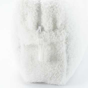 Zoom white baby vanity sherpa fabric