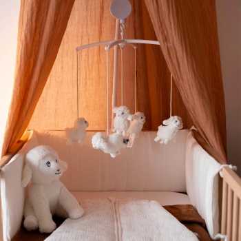 set mobile per neonato con peluche e lettino