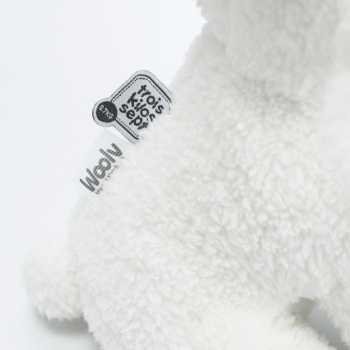 knuffel met zijn labels
