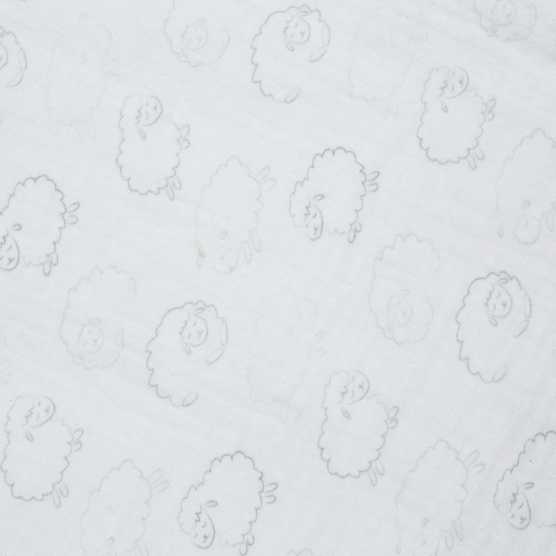 Couverture bébé en mousseline de coton blanche