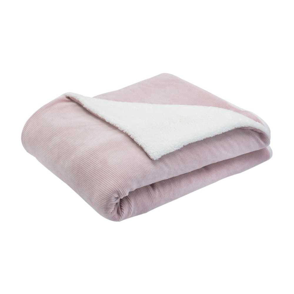 couverture 100x140cm vieux rose