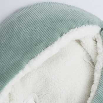 Zoom sage green snuggly baby fabric