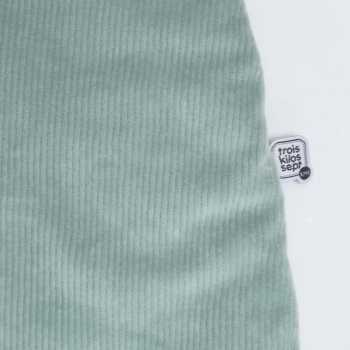 Close-up of corduroy fabric for 0-6 month baby sleeping bag