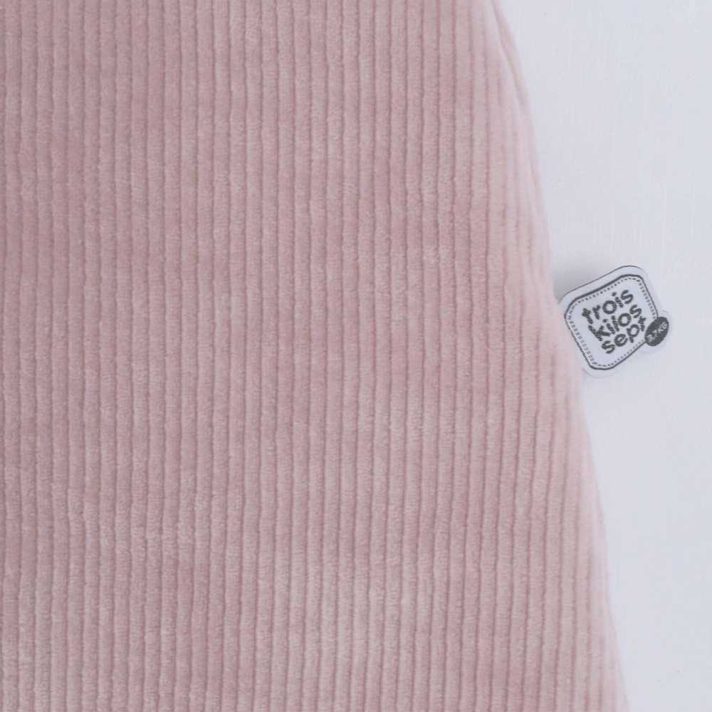 Zoom Cord-Samt-Material Babyschlafsack puderrosa