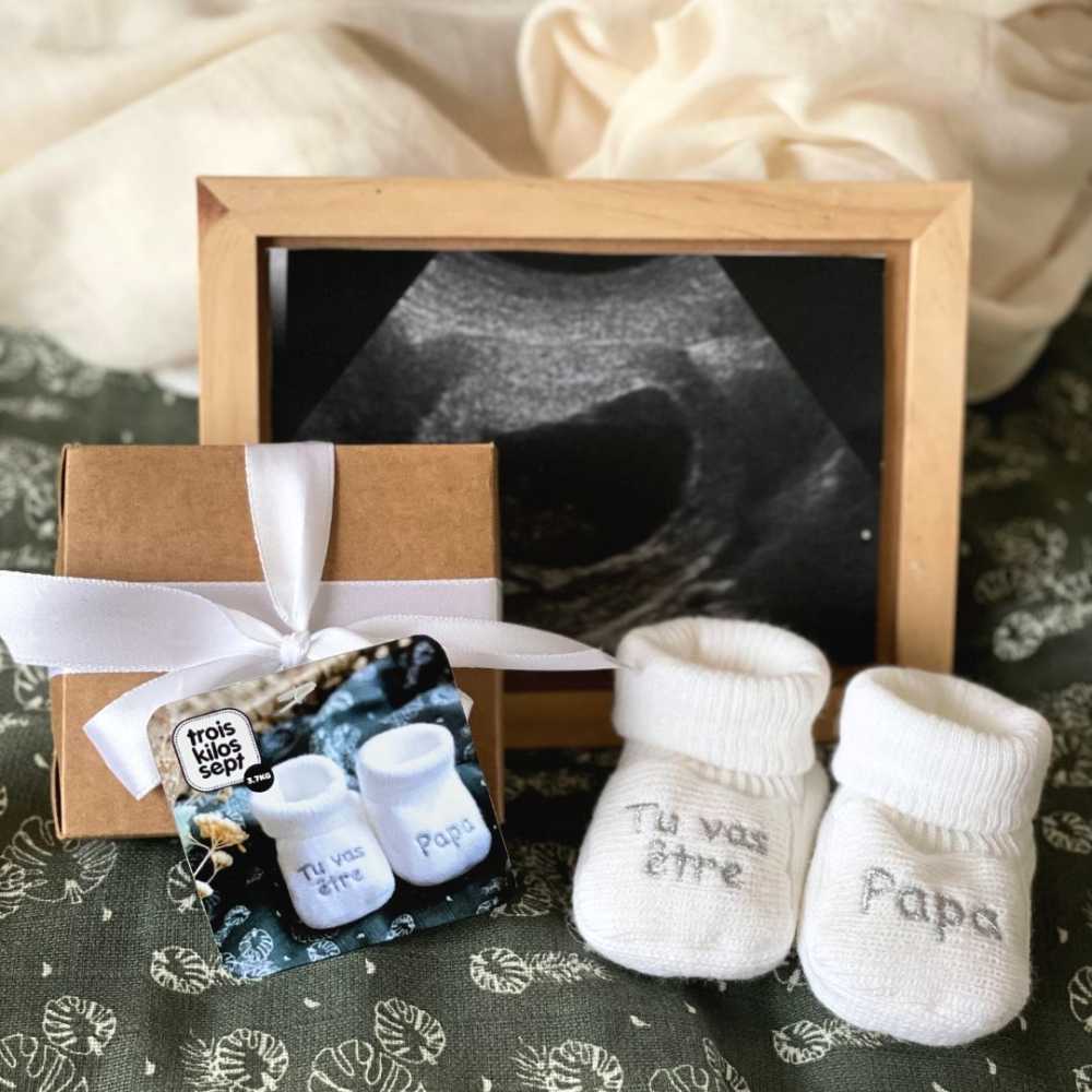 boite cadeau kraft avec chaussons