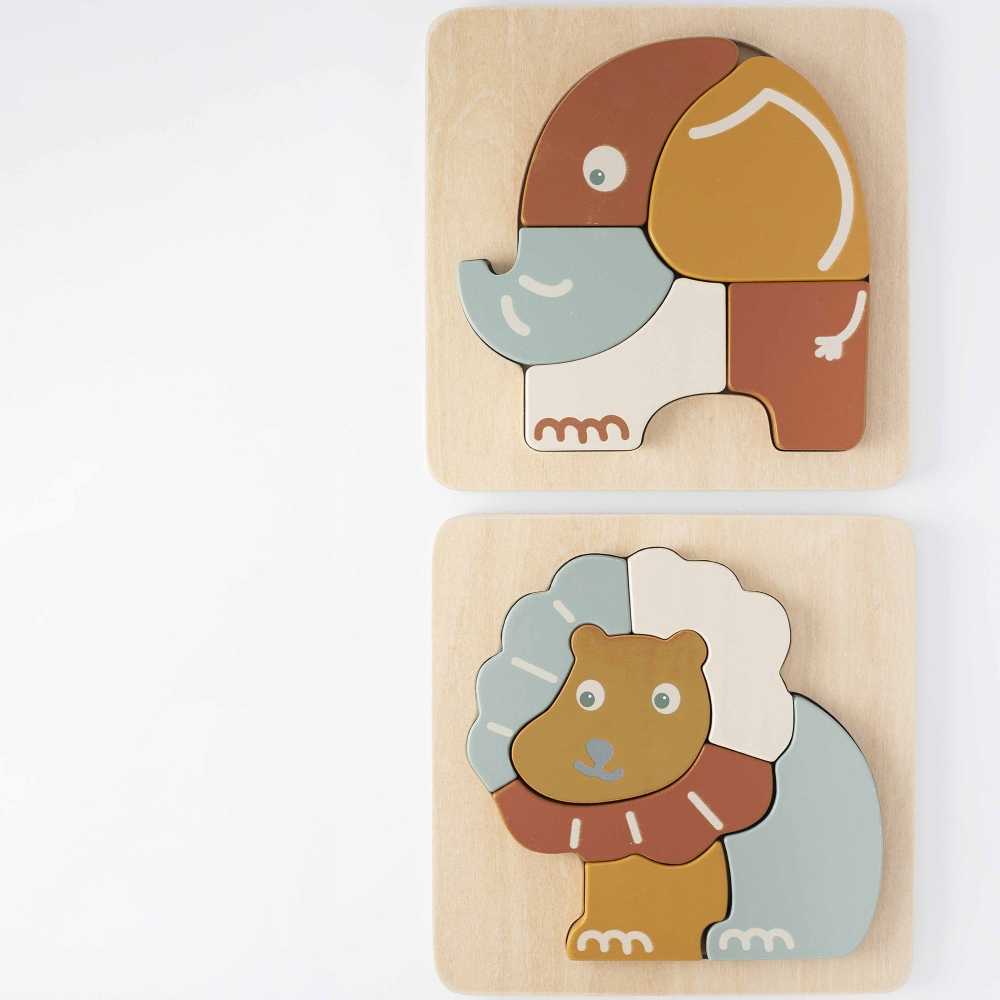 2 wooden puzzles for baby