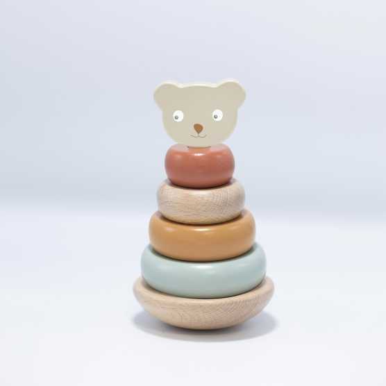 Wooden stacking pyramid