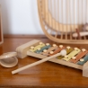 wooden xylophone for baby with castanets