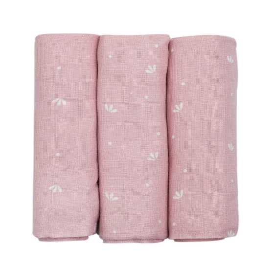 3 Gasas 70X70 cm Pétalos rosas