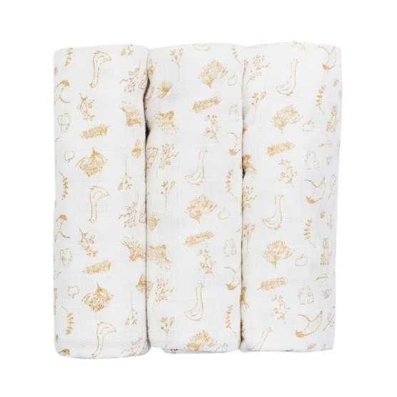 3 cotton muslin cloths...