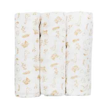 3 langes en coton 70x70cm Wonderfull