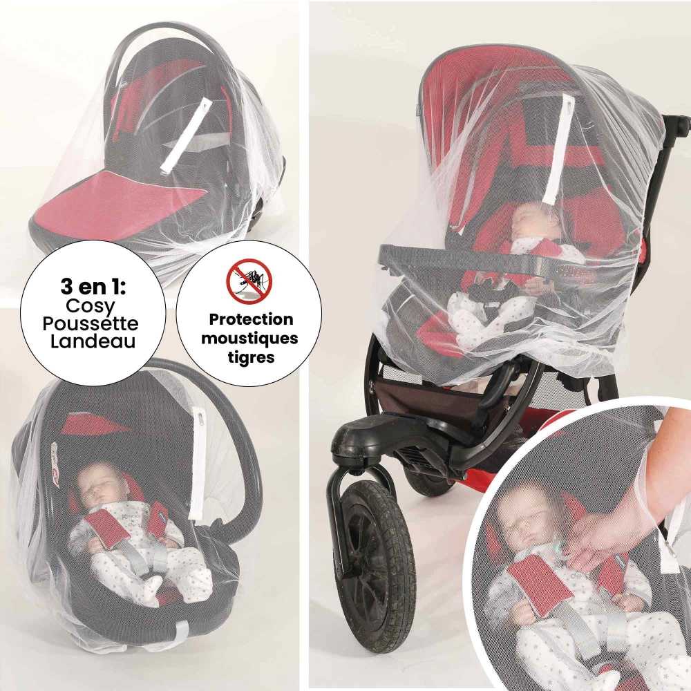 Kinderwagen-Moskitonetz gegen Tigermücken