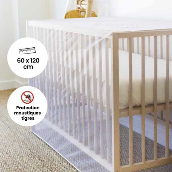 Baby crib mosquito net 60x120cm and tiger mosquito protection