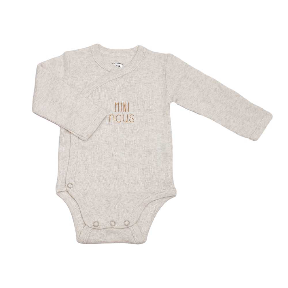 romper met vooropening met opschrift Mini nous