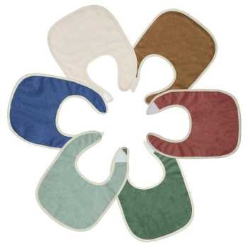 Set aus 6 bunten Lätzchen