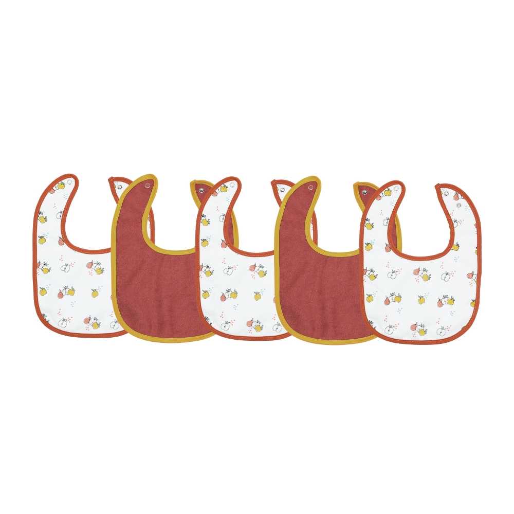 Set of 5 newborn baby bibs