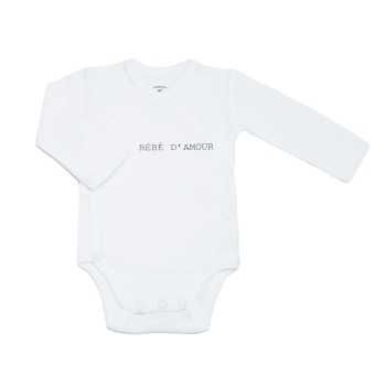 Body bianco per neonato con scritta "bebè d'amore"