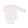 Body beige per neonato con petali di fiori