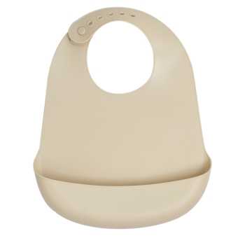 Bavoir bébé en silicone - Nougat