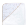 Beige baby hooded bath cape, dimensions 70x70cm