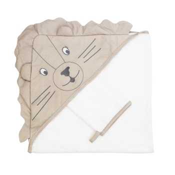 Lion hooded bath towel