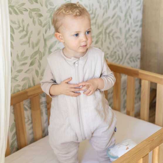 Slaapzak met voetjes olijfkleur 12/18 maanden voor baby
