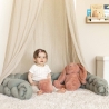 Baby with its 45cm rabbit plush toy