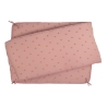 High position crib bumper for baby bed in sienna color