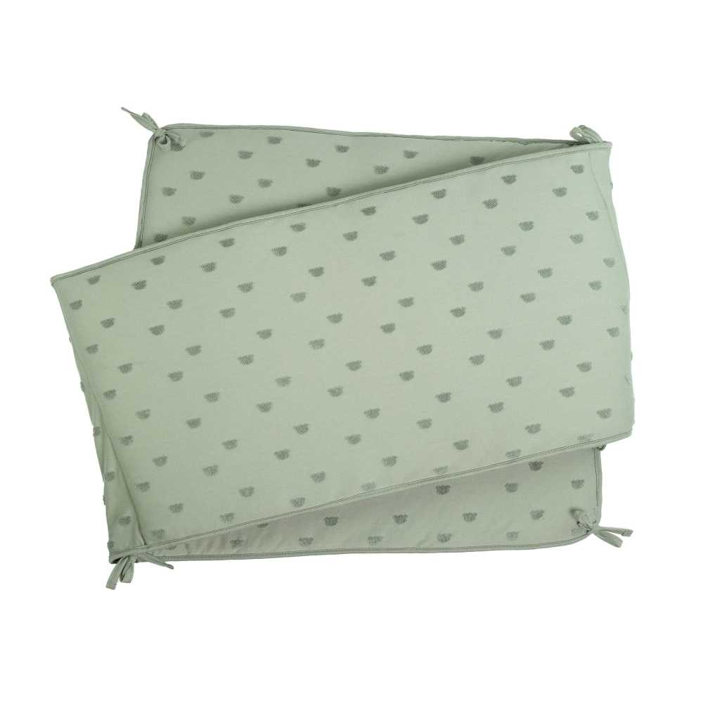 Tour de lit position haute vert argile