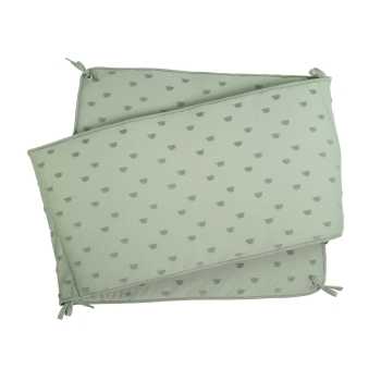 Tour de lit position haute vert argile