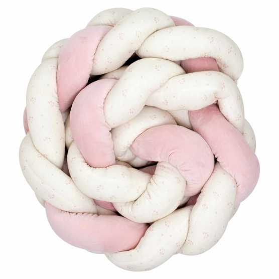 decoratieve vlecht wit en roze met bloemen