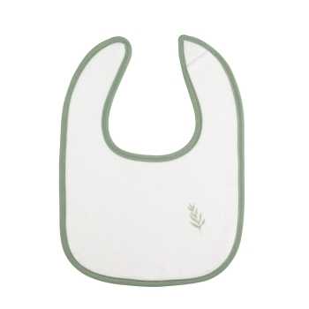 bavaglino beige con contrasto verde
